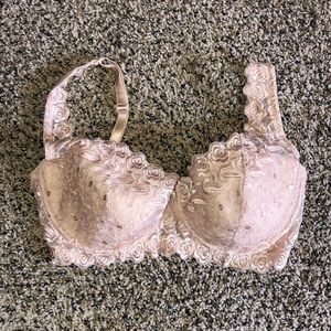 Nude Floral Lace Bra